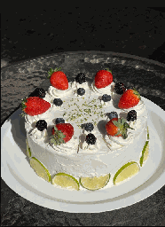 Torta de Limão com Frutas Vermelhas